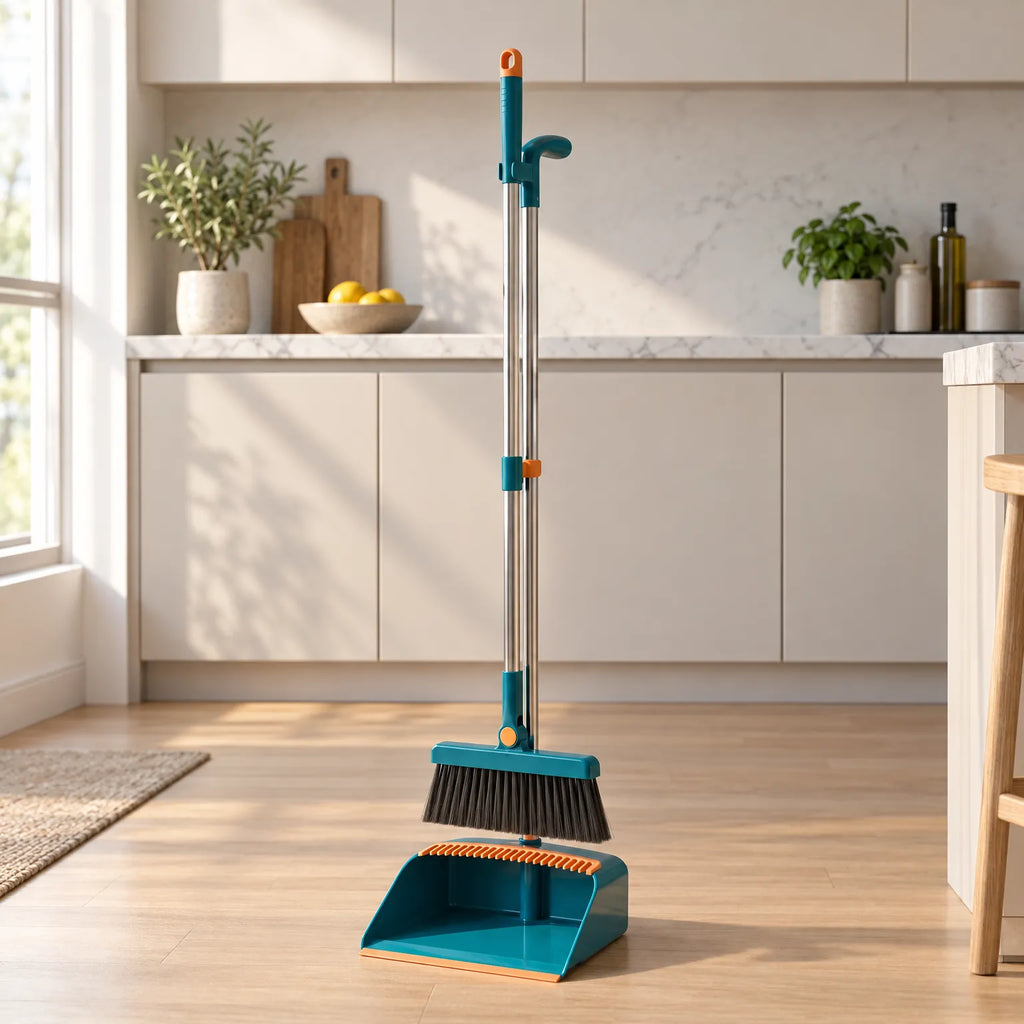 Sweepira  - Broom And Dustpan Set Sweeping Floors Upright