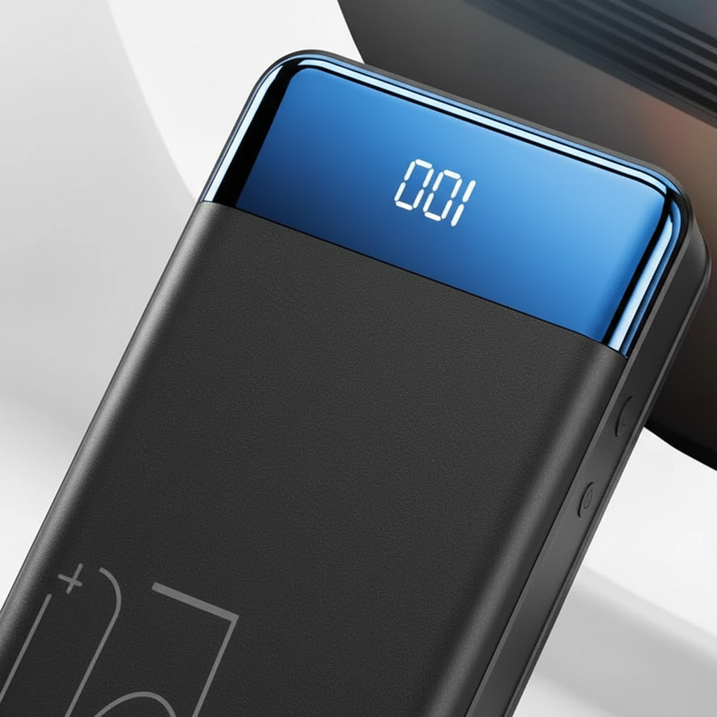 Portable power bank with digital display and multiple charging ports