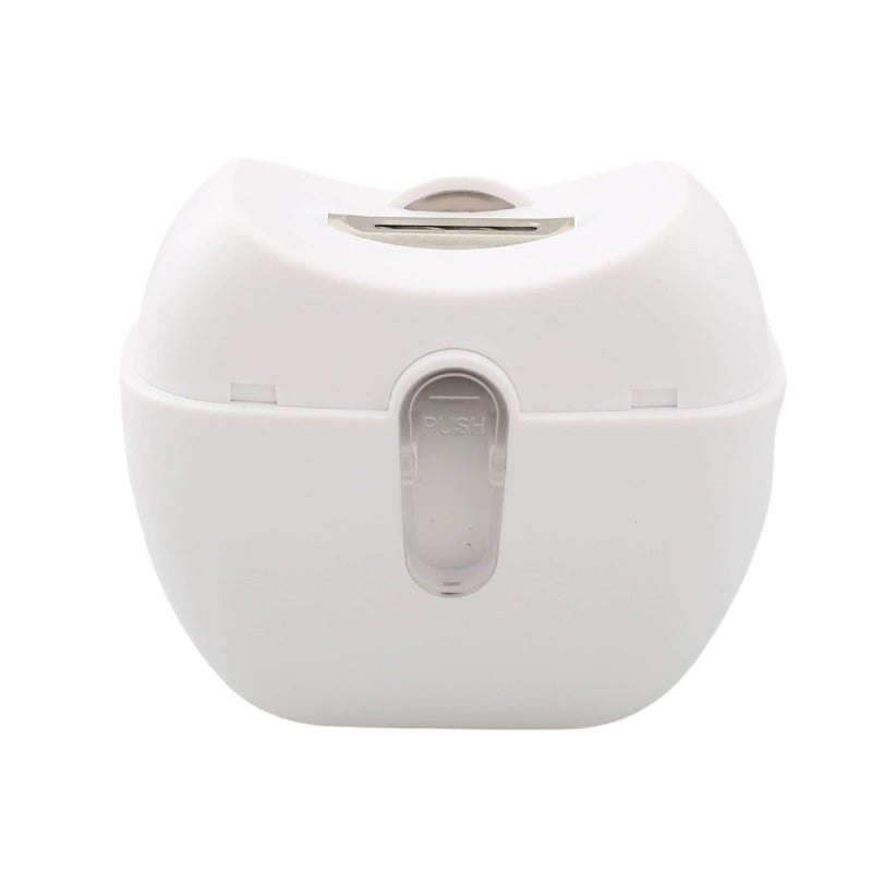 Portable electric nail clipper with cat face housing and transparent lower section