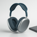 Wireless over-ear headphones with cushioned ear cups and padded headband