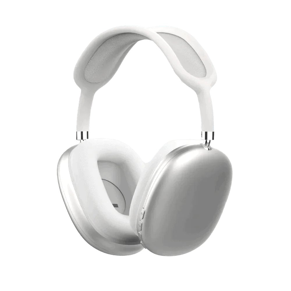 Over-ear noise cancelling headphones with padded ear cups and headband