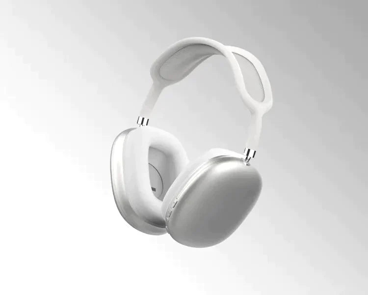 Over-ear noise cancelling headphones with padded ear cups and headband
