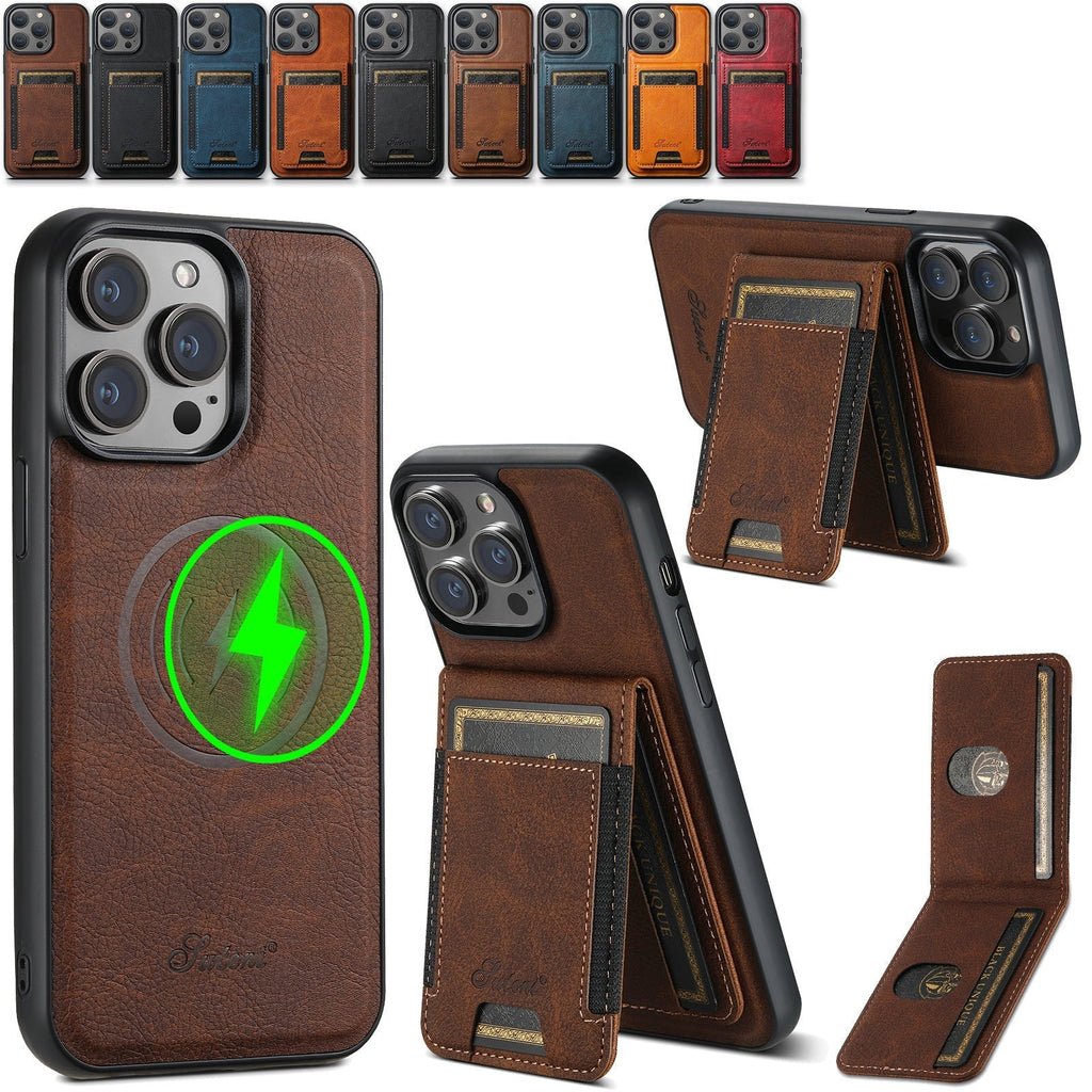Phone case and matching card holder with textured finish