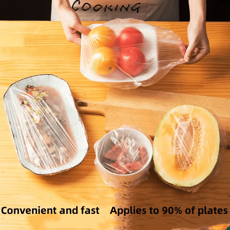 Pack of elastic disposable food covers for bowls and plates