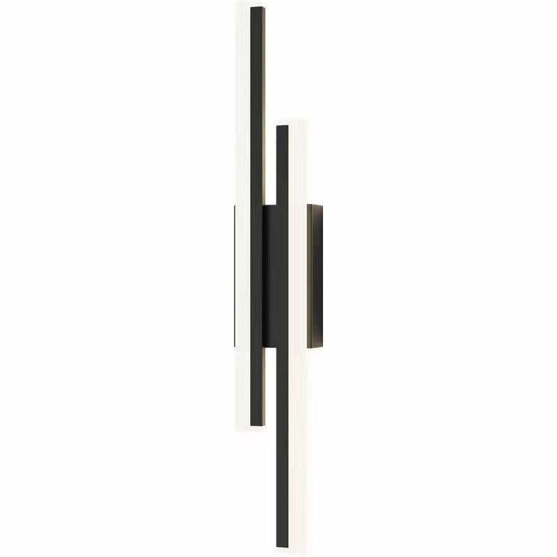 Modern linear two-light LED wall sconce with vertical illuminated bars