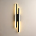 Modern linear two-light LED wall sconce with vertical illuminated bars