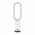 Bladeless tower fan with oval air outlet and cylindrical base