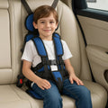 Portable child car seat harness with padded head and chest support