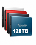 Portable external SSD with cable connection for computer file storage