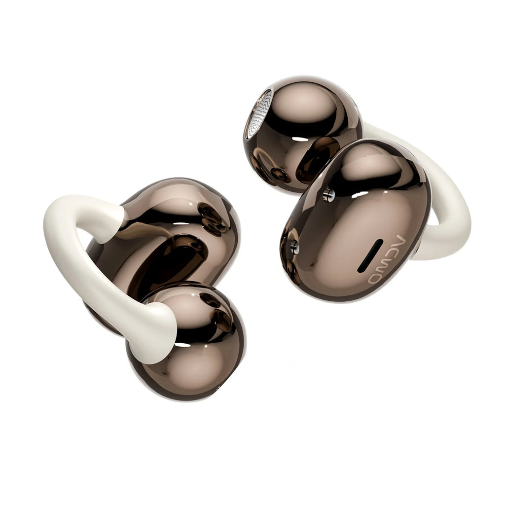 Open ear true wireless earbuds with matching charging case