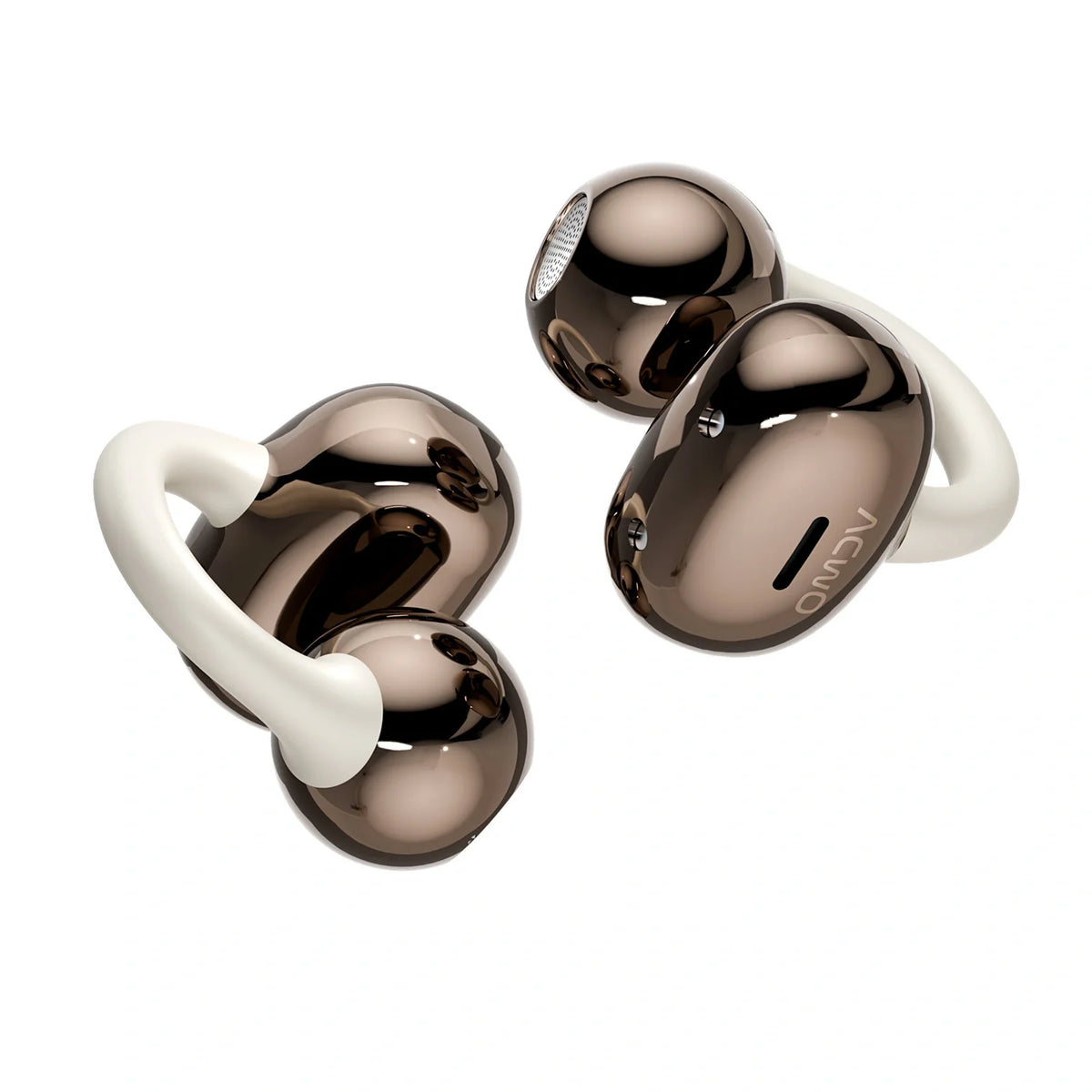 Open ear true wireless earbuds with matching charging case