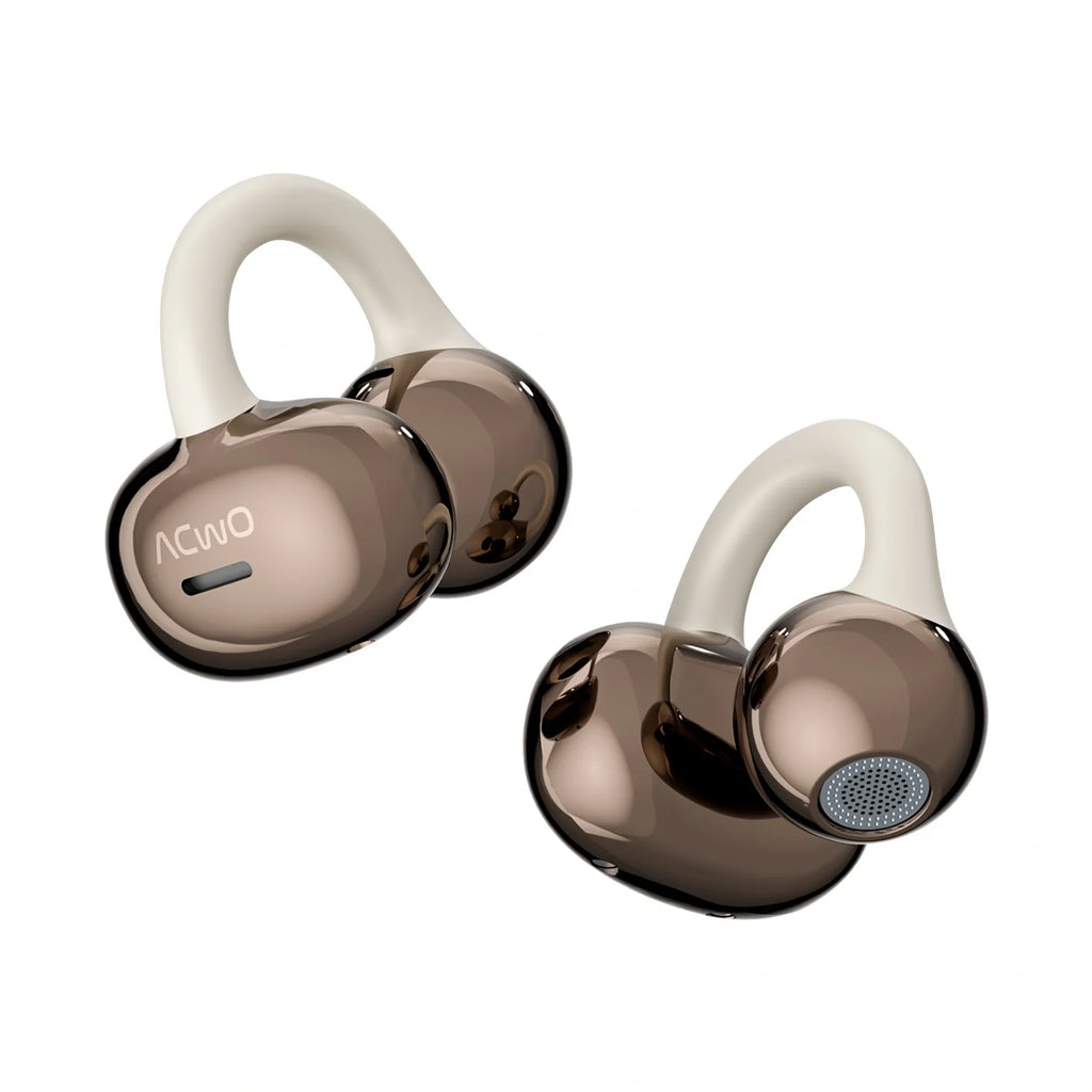 Open ear true wireless earbuds with matching charging case