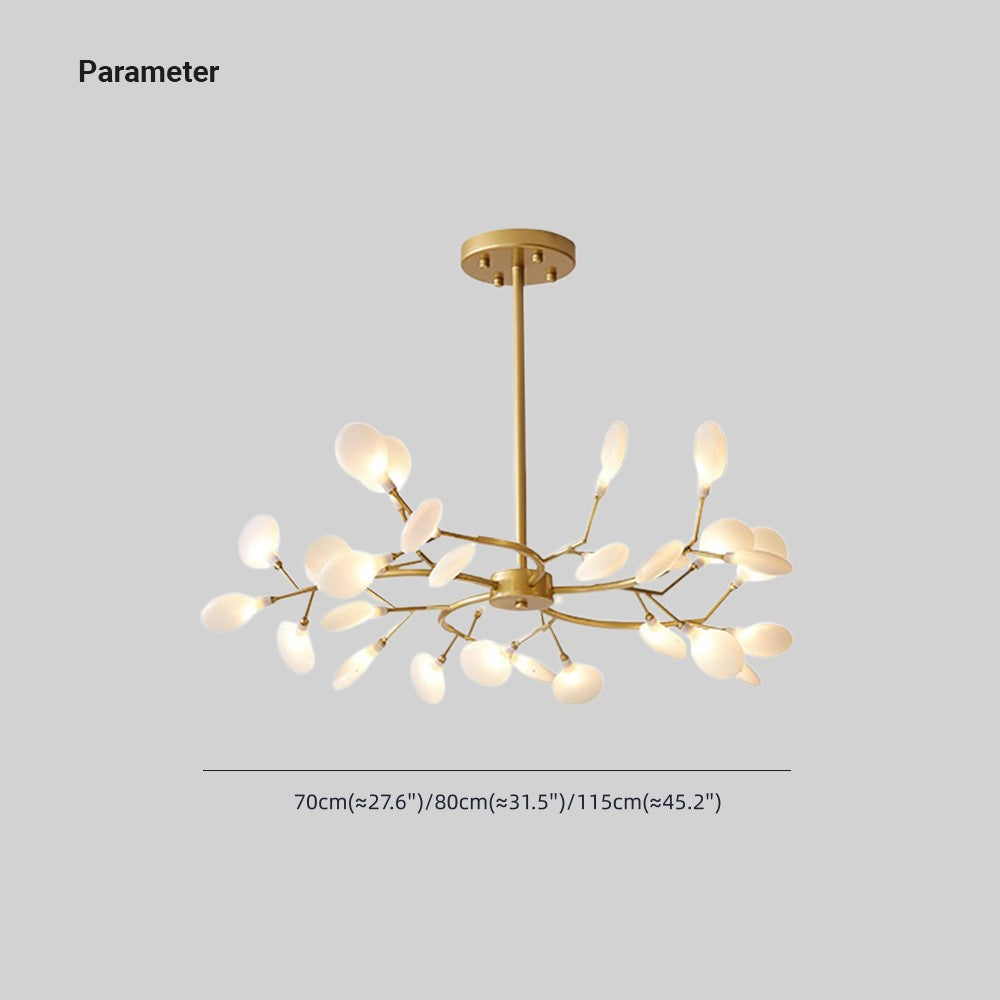 Branch pendant chandelier with multiple oval light shades