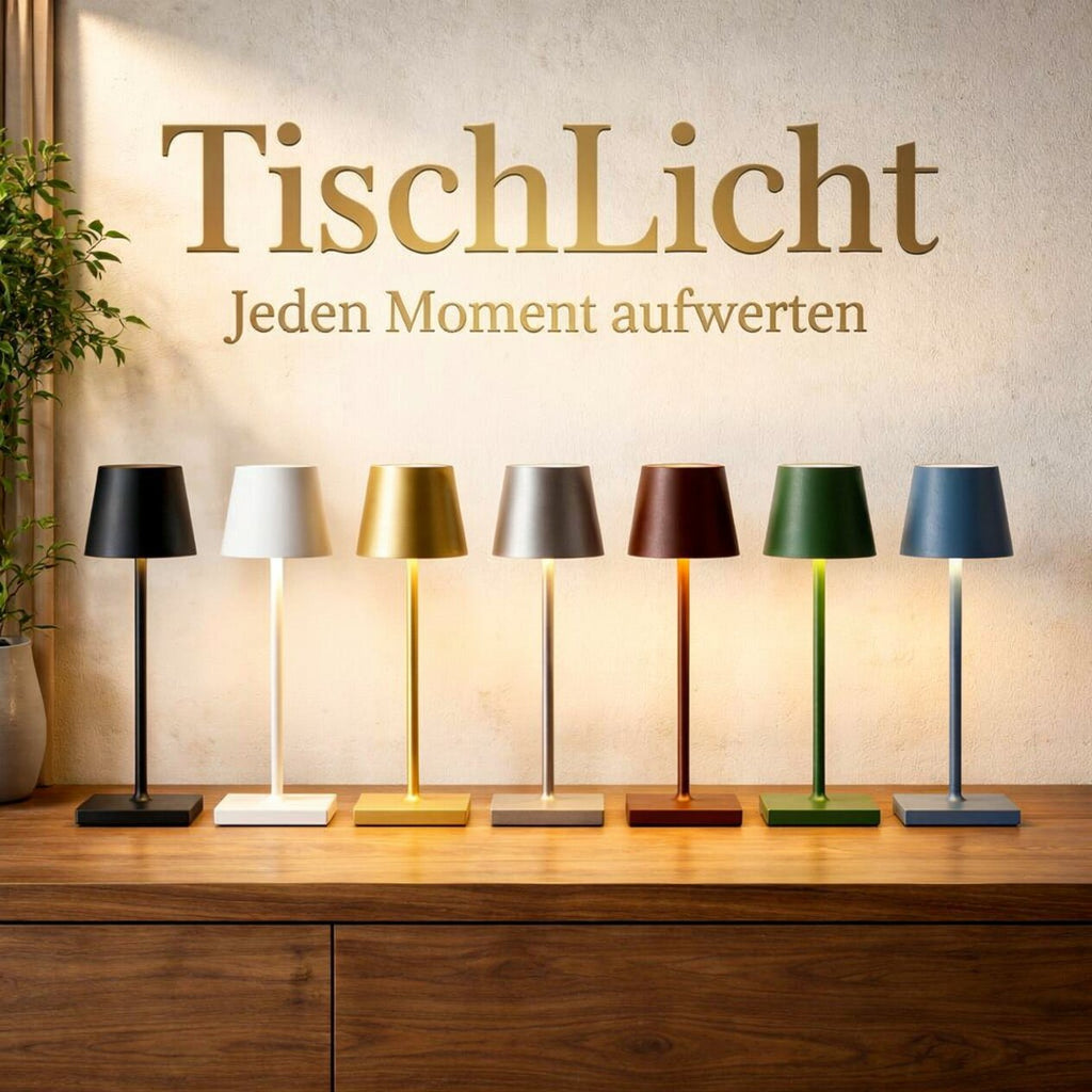 Freestanding table lamp with tapered shade and square base