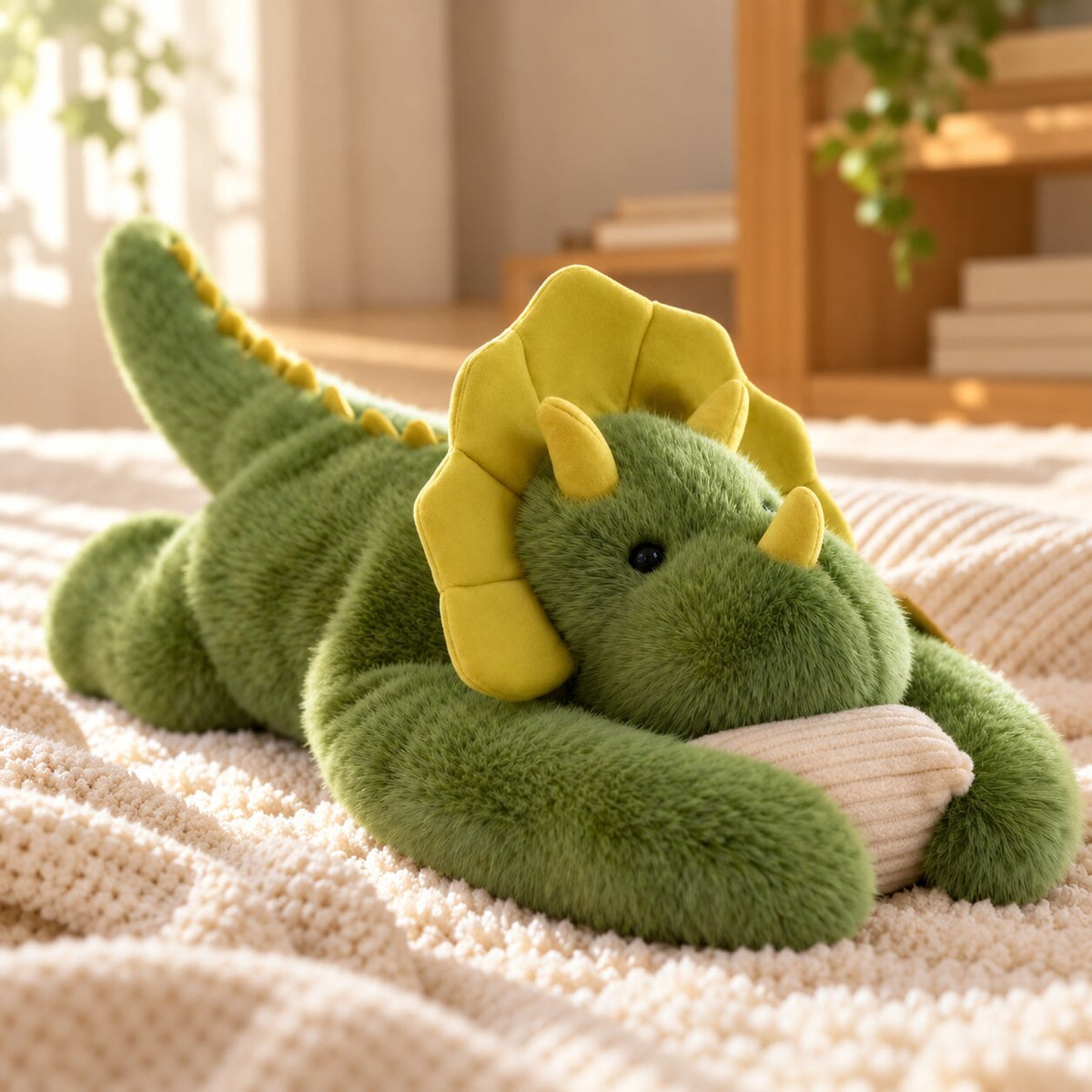 Long-armed plush stuffed animals including a sloth and red panda