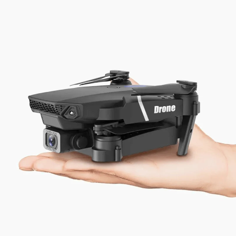 Foldable mini drone with camera, remote controller, phone screen and carrying case
