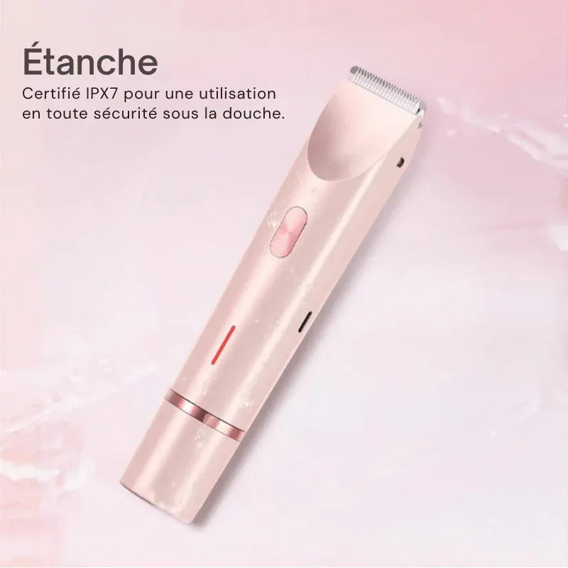 Compact electric facial hair remover with cutting and circular shaving heads