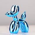 Glossy metallic balloon dog decorative sculpture