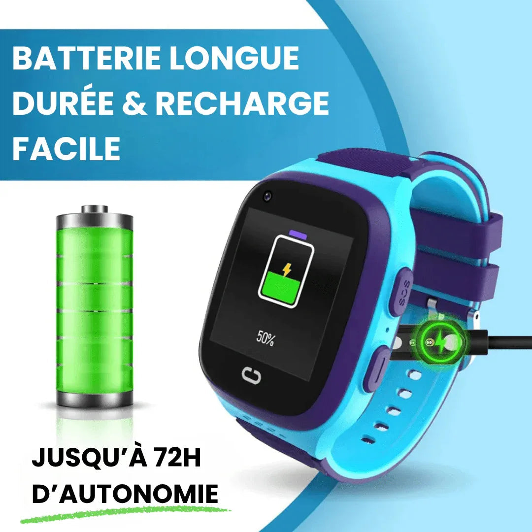 Kids 4G GPS smartwatch with touchscreen display, camera and SOS button