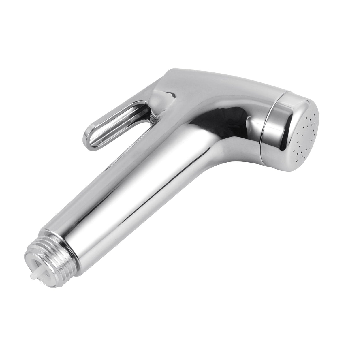 Chrome handheld toilet bidet spray kit with flexible hose, holder and diverter valve