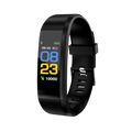 Smartwatch with colour display, activity tracking screens and adjustable wrist strap