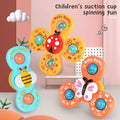 Colourful insect-shaped baby rattle spinning toys with suction cup bases