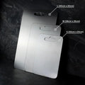 Silver titanium cutting board with integrated handle opening