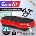Vibration exercise machine with remote control and resistance bands