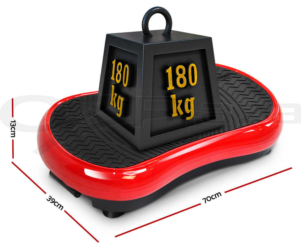 Vibration exercise machine with remote control and resistance bands